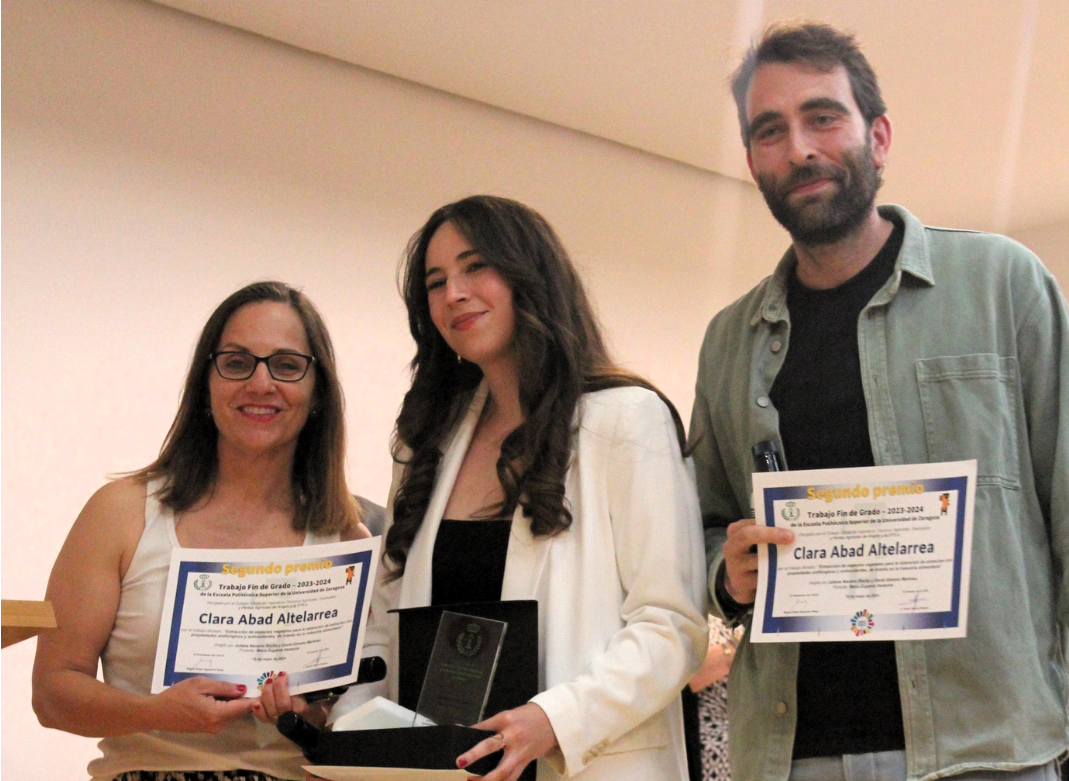 Clara Abad en el acto de entrega de premios